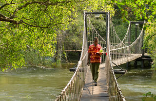 Swing Bridge Joining the Two Islands
